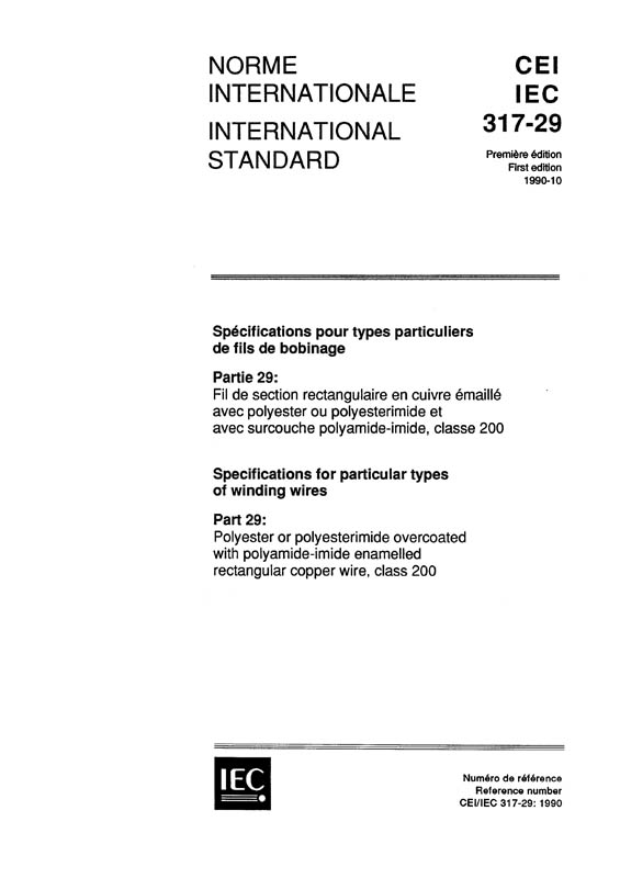 Cover IEC 60317-29:1990